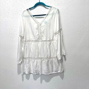 OP White Lace Detail Top medium